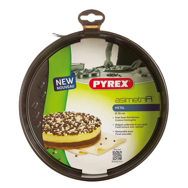 Orkaitė forma Pyrex Asimetria Apskritas Metalinis 4 vnt. 20 cm