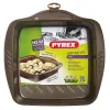 Orkaitė forma Pyrex Asimetria Kvadratai Juoda Metalinis 24 x 24 cm (6 vnt.)