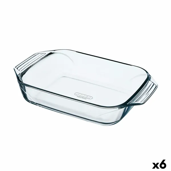 Krāsns Trauks Pyrex Irresistible Caurspīdīgs Stikls Taisnstūra 39 x 24,5 x 6,9 cm (6 gb.)