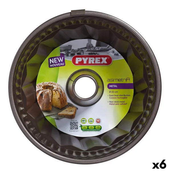Krāsns Veidne Pyrex Asimetria Melns Metāls Gredzens