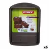 Stačiakampė liejimo forma Pyrex Asimetria Juoda Metalinis 28 x 22 cm Stačiakampis (6 vnt.)