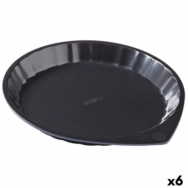 Pyrago kepimo forma Pyrex Magic Juoda Metalinis Plokščias Apskritas Ø 30 cm 6 vnt.