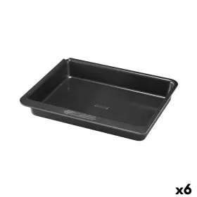 Orkaitė forma Pyrex Magic Kvadratai Stačiakampis Juoda Metalinis 24 x 24 cm (6 vnt.)