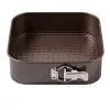 Springform keptuvė Pyrex Asimetria Kvadratai Juoda Metalinis (4 vnt.)