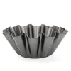 Flan Mould Quid Sweet Grey Black Metal 23 x 9 cm (12 Units)
