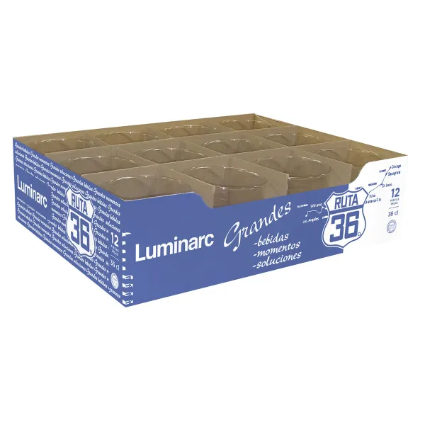Lasi Luminarc Ruta 36 Läpinäkyvä Lasi (360 ml) (12 osaa)