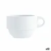Tea and coffee cup Quid Basic White 250 ml (12 Units)