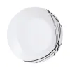 Flat Plate Arcopal Domitille Negro Bicoloured Glass 25 cm (12 Units)