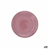 Jälkiruokalautanen Quid Vita Peoni Pinkki Keraminen 19 cm (12 osaa)