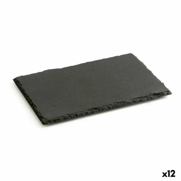 Laattapintainen keraaminen tarjotin Quid Gastro Fun Musta (20 x 13 cm) (12 osaa)