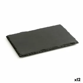 Laattapintainen keraaminen tarjotin Quid Gastro Fun Musta 30 x 20 cm (12 osaa)