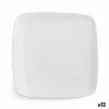 Плоская тарелка Ariane Vital Квадратный Керамика Белый (27 x 21 cm) (12 штук)
