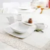 Flat plate Ariane Vital Squared Ceramic White (27 x 21 cm) (12 Units)