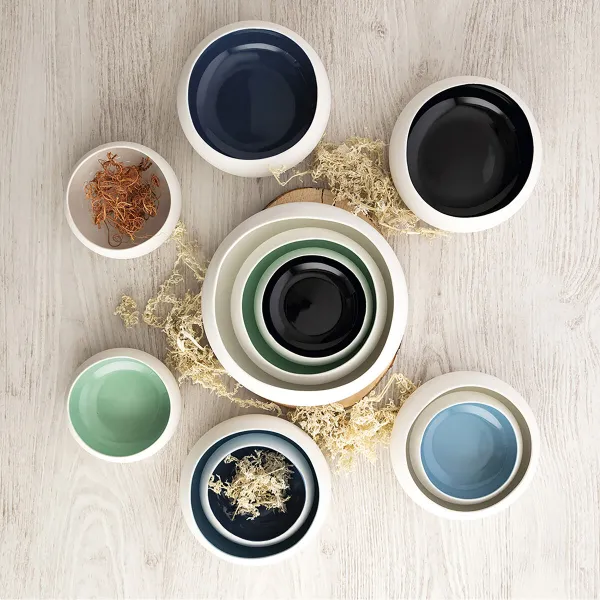 Snack Bowl Ariane Organic Blue Ceramic (6 Units)