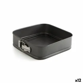 Kepimo forma Quid Sweet Grey Juoda Metalinis 24 cm (12 vnt.)