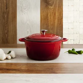 Кастрюля с крышкой Bidasoa Fierro Красный Ø 24 cm 3,7 L (2 штук)