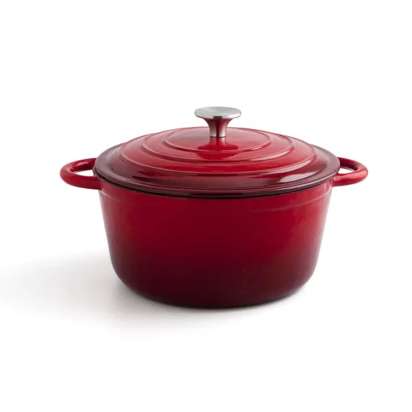 Katls ar vāku Bidasoa Fierro Sarkans Ø 24 cm 3,7 L (2 gb.)