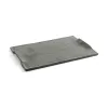 Snack tray Quid Mineral Gres Black Ceramic 35 x 23 cm (6 Units)