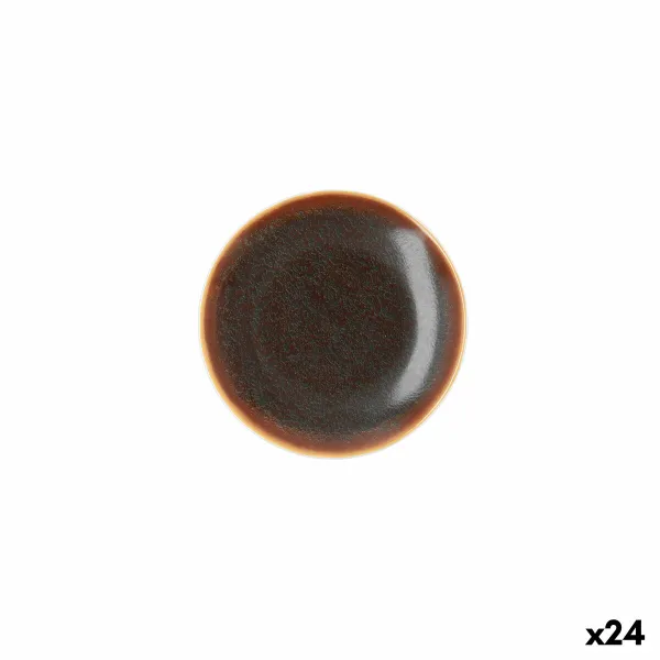 Plokščia lėkštė Ariane Decor Keramikinis Ruda (Ø 15 cm) (24 vnt.)