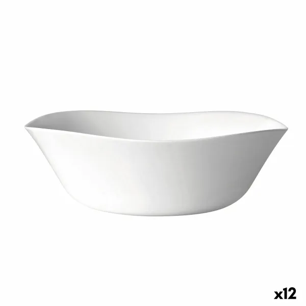 Salaattikulho Bormioli Rocco Parma Valkoinen Lasi (24 cm) (12 osaa)