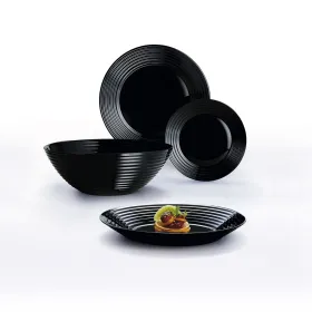 Bļoda Luminarc Harena Negro Melns Stikls 16 cm (24 gb.)