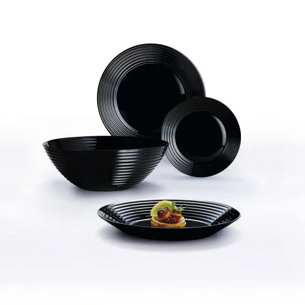 Dubuo Luminarc Harena Negro Juoda stiklas 16 cm (24 vnt.)