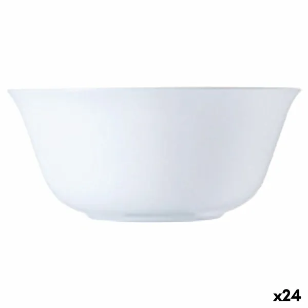 Salad Bowl Luminarc Carine Blanco White Glass 12 cm (24 Units)