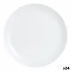 Plokščia lėkštė Luminarc Diwali Balta stiklas (25 cm) (24 vnt.)