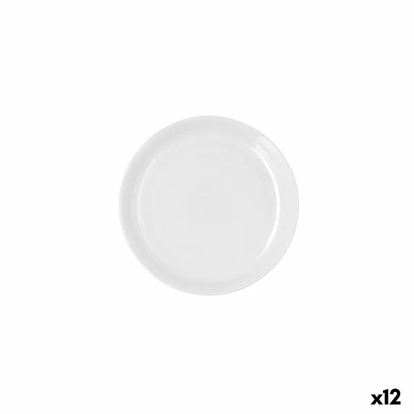 Litteä Lautanen Ariane Artisan Valkoinen Keraminen Ø 21 cm (12 osaa)