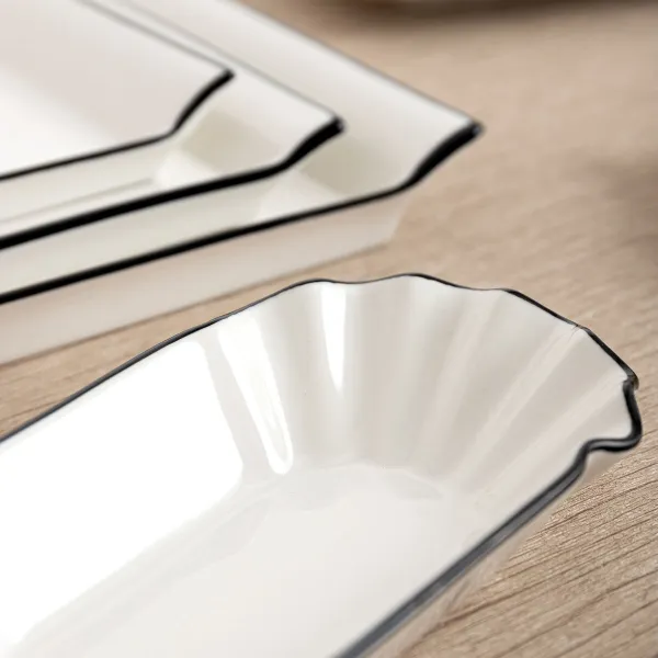 поднос для закусок Quid Gastro Белый Керамика 36 x 25 cm (6 штук)