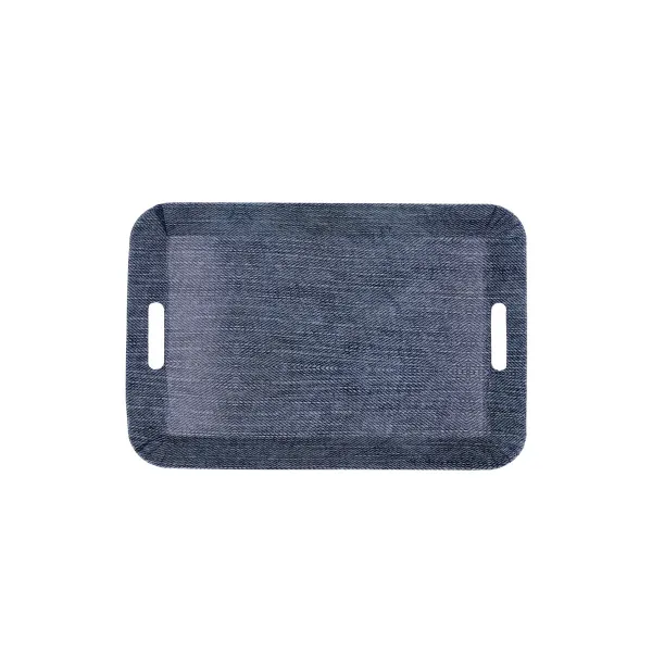 Поднос для завтрака Quid Habitat Синий Пластик 33 x 23 x 4 cm С ручками Denim (12 штук)