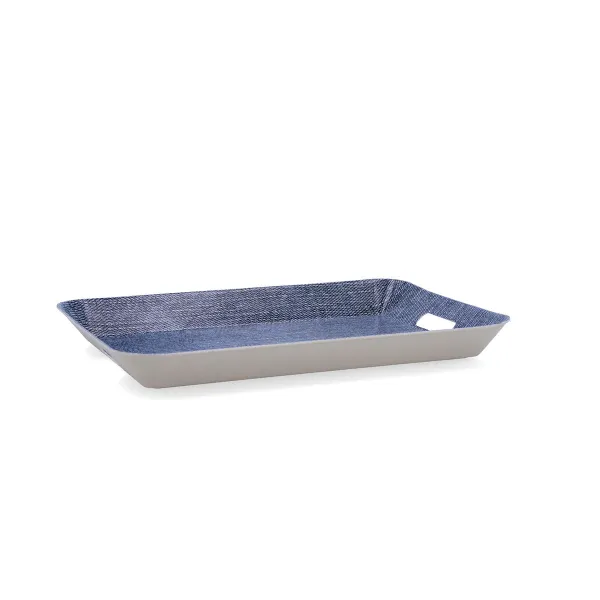 Brokastu paplātes Quid Habitat Zils Plastmasa 33 x 23 x 4 cm Ar rokturiem Denim (12 gb.)