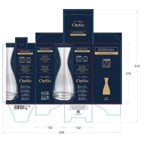 Vyno Grafinas Bohemia Crystal Optic Skaidrus stiklas 1,2 L