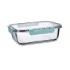 Hermetic Lunch Box Quid Purity Rectangular 1,5 L Transparent Glass (6 Units)
