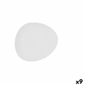 Litteä Lautanen Bidasoa Fosil Valkoinen Keraminen Ovaali 22,8 x 20,1 x 2,2 cm (9 osaa)