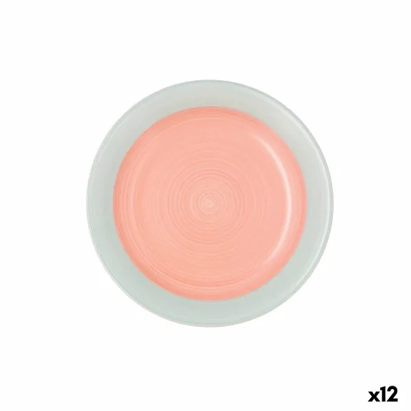 Desertinė lėkštė Quid Kaleido Žalia Koralas Keramikinis 19 cm (12 vnt.)