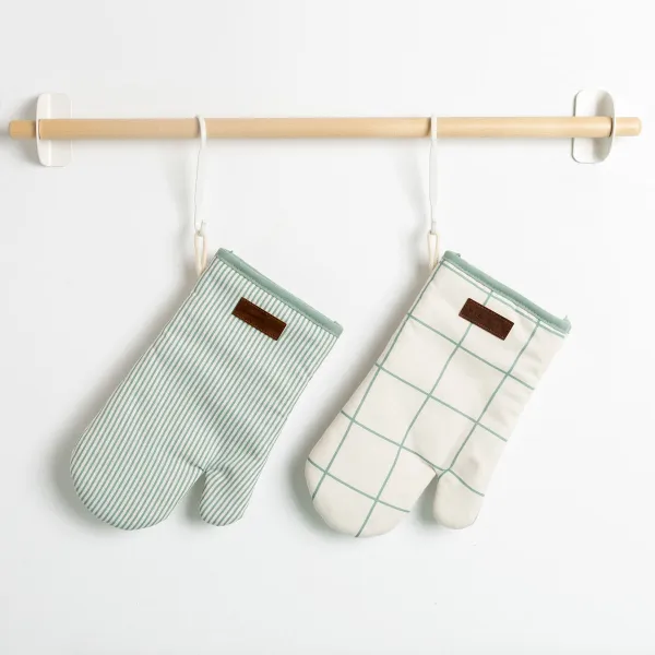 Oven Mitt Vinthera Okapi Due Bicoloured Textile 18 x 28 cm (2 Units)