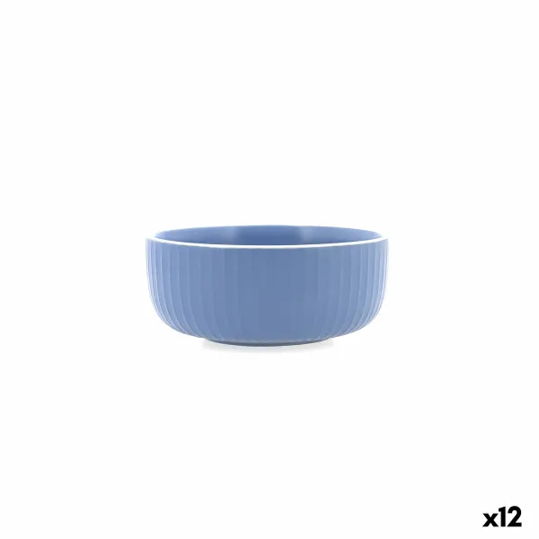 Snack Bowl Bidasoa Moana Blue Ceramic (12 Units)