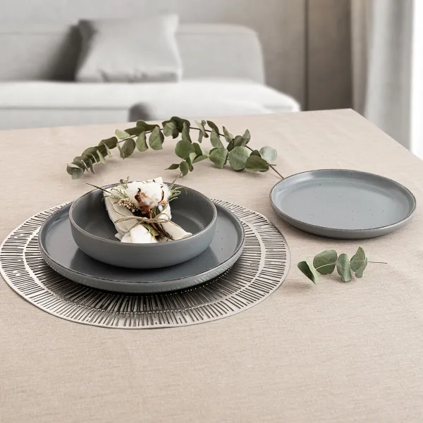 Desertinė lėkštė Quid Duna Pilka Keramikinis 20 x 2,5 cm (12 vnt.)