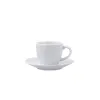 Cup with Plate Quid New Renova White Ceramic 90 ml (6 Units)