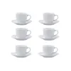 Cup with Plate Quid New Renova White Ceramic 90 ml (6 Units)
