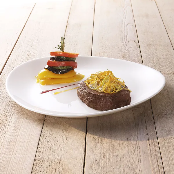 Flat Plate Luminarc Friends Time White Glass 30 x 26 cm (12 Units)