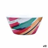 Salotų Dubuo Quid Acuarela Balta Bioplastikas 25 x 12 cm (12 vnt.)