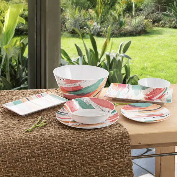 Salad Bowl Quid Acuarela White Bioplastic 25 x 12 cm (12 Units)