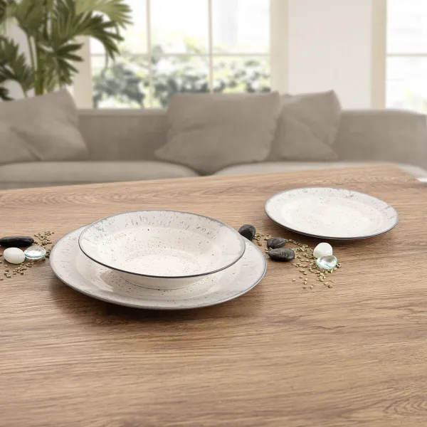 Tableware Quid Faro White Ceramic 18 Pieces