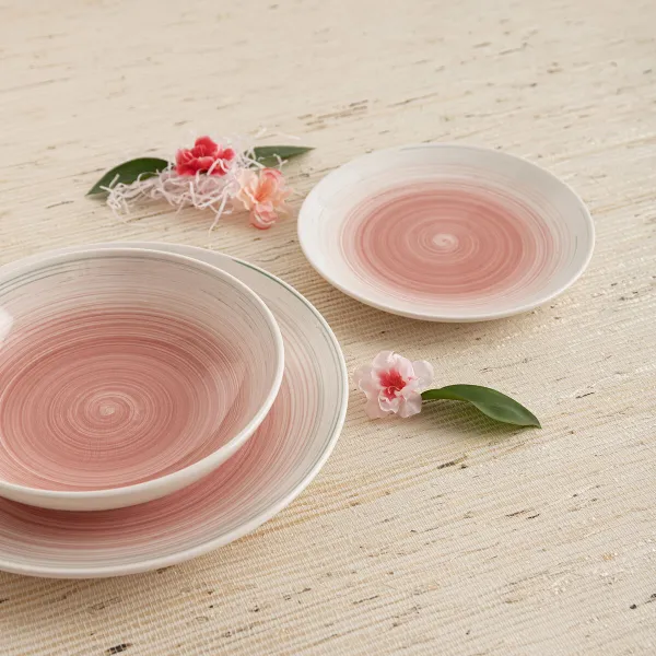 Tableware Quid Velvet Pink Ceramic 18 Pieces