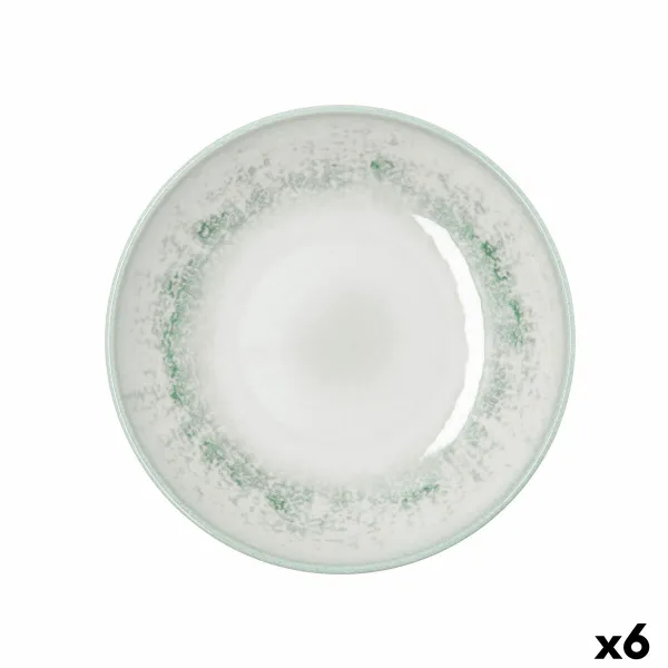 Dziļais šķīvis Bidasoa Kai Hydrozero Balts Keramika Ø 23 cm (6 gb.)