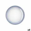 Блюдо для десертов Bidasoa Lea Hydrozero Белый Керамика Ø 21 cm (6 штук)