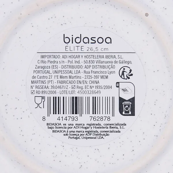 Plakans trauks Bidasoa Elite Brūns Keramika Ø 26,5 cm (6 gb.)