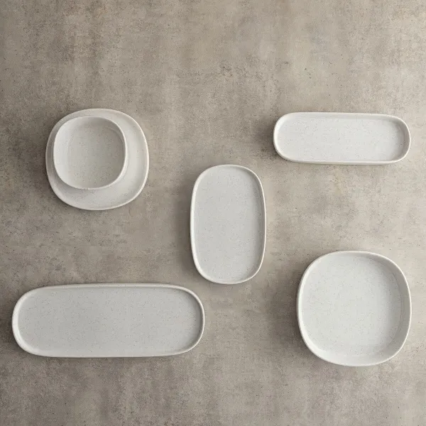 Snack tray Bidasoa Elite White 30,7 x 11,6 x 2 cm (12 Units)